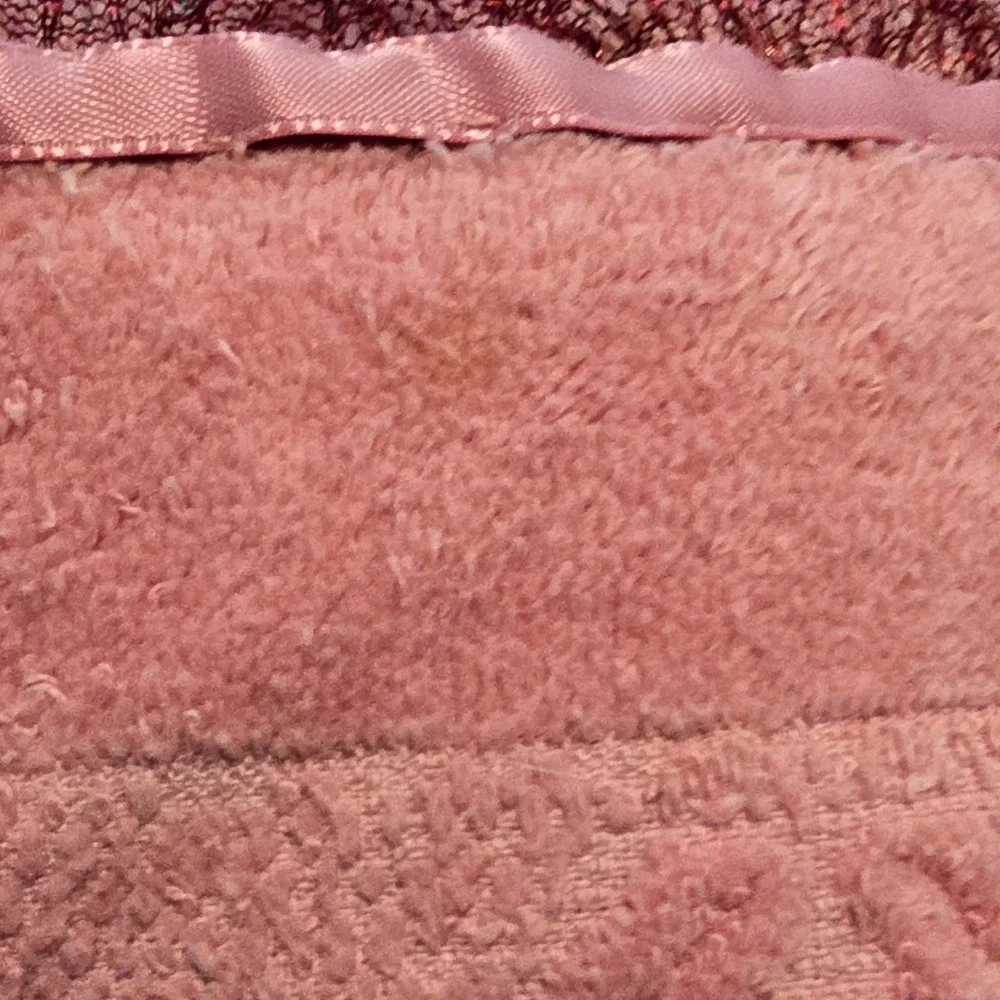 VTG Cannon Large Hand Towel Sea Shell Pink Cotton - Picture 7 of 7